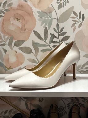 Michael Kors white heels